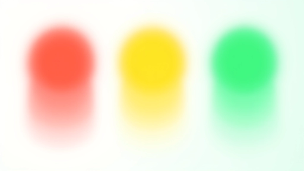 Farbpalette mit den drei Warnstufen-Farben in Hexadezimal-Codes