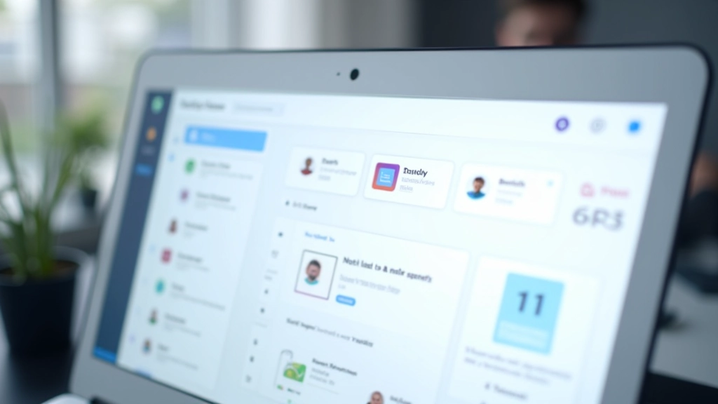 Modernes Interface mit verschiedenen Benachrichtigungselementen und farbcodierten Warnstufen
